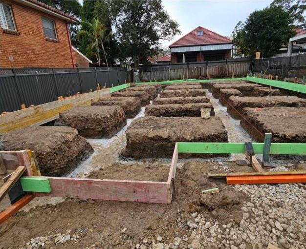 Raft slab footings in Chatswood